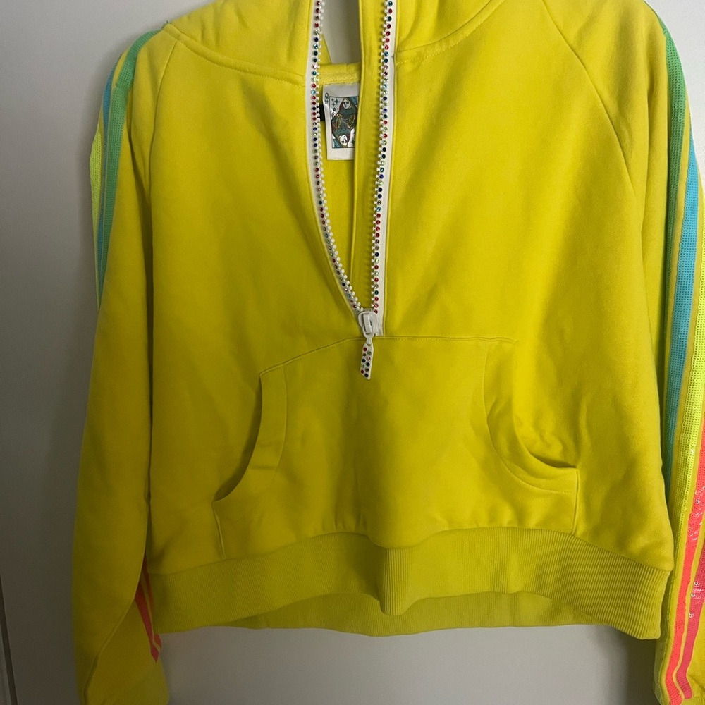 Queen of Sparkles Rainbow Side Half-Zip XS